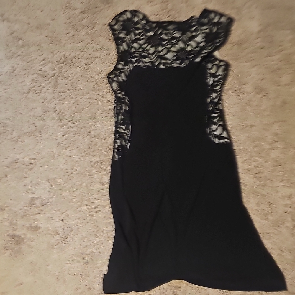 Carole Little Black and White Sheath Midi Dress